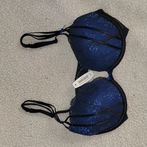NWT Adore Me Blue and Black Bra Size 32c
